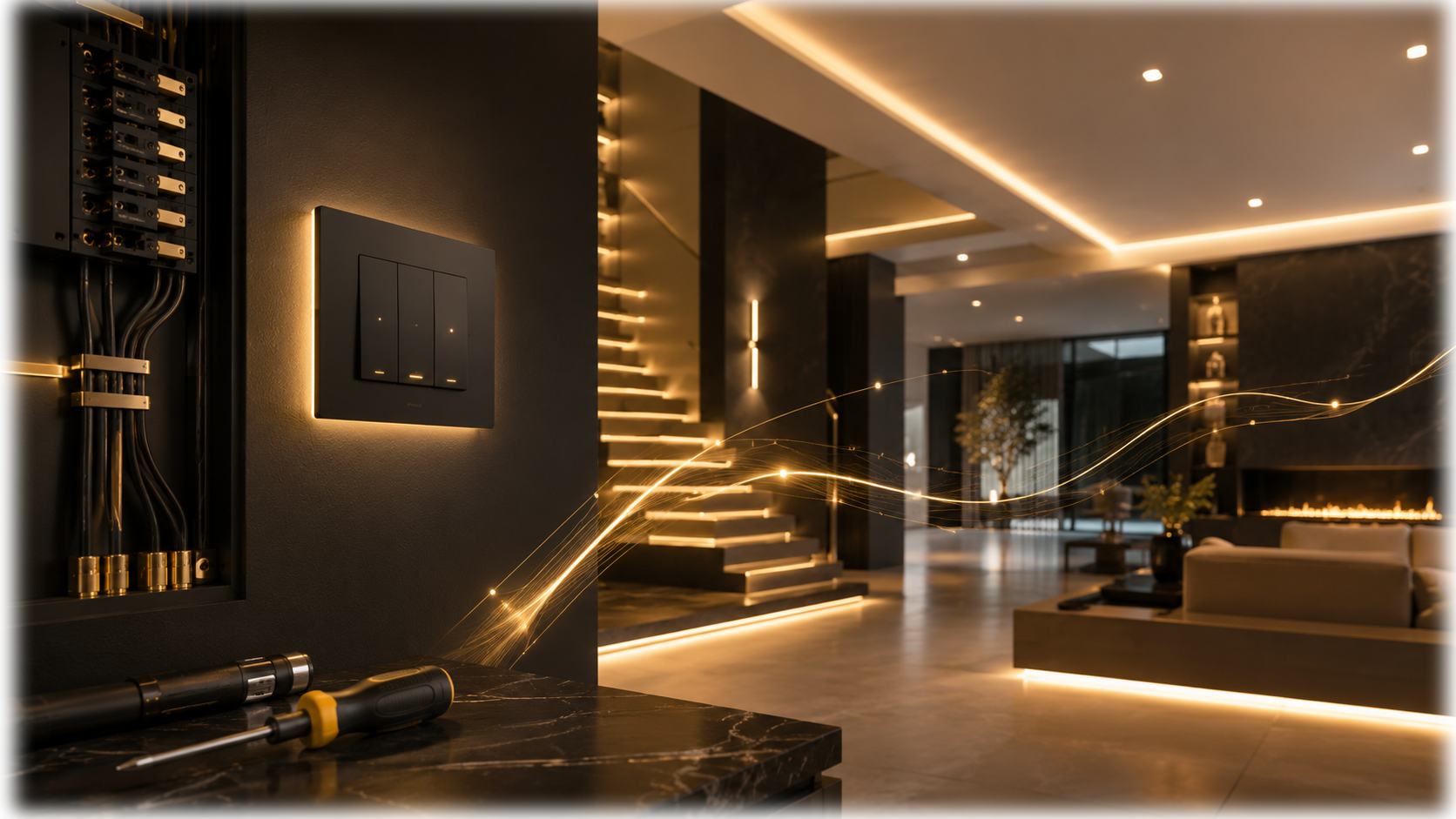 Modern electrical lighting installation by AMA Sunny Electric